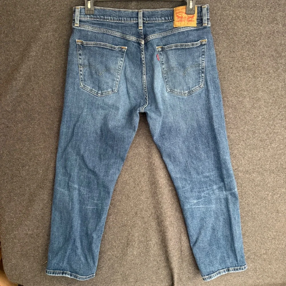 Levis 505 Regular Fit Mens‎ Jeans 35x28 Blue Denim Straight Leg Stretch